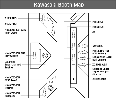 Kawasaki Booth Map