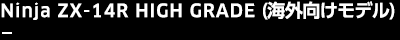 Ninja ZX-14R HIGH GRADE（海外向けモデル）